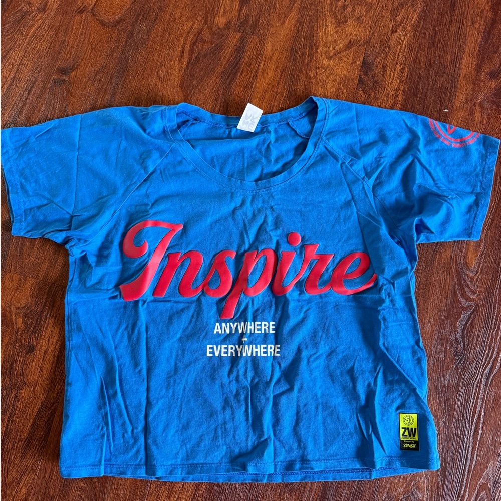 Zumba Fitness Blue Inspire Short Sleeve Tee